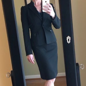Tahari Black Skirt Suit